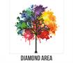 Diamond Art -  Rainbow Tree - 30 x 30 cm