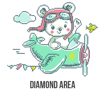 Diamond Dotz Aero Bear - 33 x 28cm