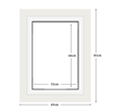 DIAMOND DOTZ - Aperture:51 X 66Cm White/White - inside frame:81 x 65cm