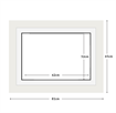 DIAMOND DOTZ - Aperture:62 X 52Cm White/White - inside frame:81 x 65cm