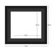 Diamond Dotz N3Dotz Frame With Mat 35X31Cm Aperture - timber frame 52 x 48cm black