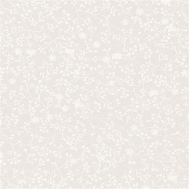 TRIPLE S - Flutter Quilt Backing Fabric - 280Cm Width Printed - white on white