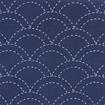 Sashiko Navy Cloth - Waves
