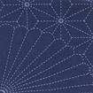 Sashiko Navy Cloth - Galaxy Fans