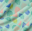 Nature - 100% Cotton - Leaves Cyan