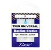 KLASSE NEEDLES - Machine Needle Twin-Universal Size 80/2.0Mm - 1 per cassette