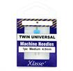 KLASSE NEEDLES - Machine Needle Twin-Universal Size 80/4.0Mm - 1 per cassette