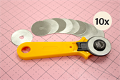 NRotary Cutter - 45mm Rotary Cutter and 10x Blades