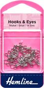 HEMLINE HANGSELL - Hook And Eye Set (14 Sets) - nickel