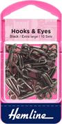 HEMLINE HANGSELL - Hooks and Eyes, Size 9 - black