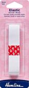 HEMLINE HANGSELL - Elastic Non Roll Woven 20mm x 1m - white
