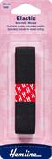 HEMLINE HANGSELL - Elastic Non Roll Woven 20mm x 1m - black