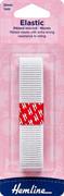 HEMLINE HANGSELL - Elastic Rib N/Roll Woven 20mm x 1m - white