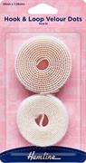 HEMLINE HANGSELL - Self Adhesive Hook and Loop Tape, 20mm x 1.25m - white
