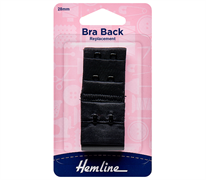 Bra Back Replacement 28mm - 2 Hook - black