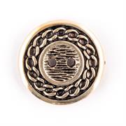 HEMLINE BUTTONS - Metal Rope Edge Button - gold 20mm