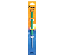 Aluminium Crochet Hook with Plastic Handle - 14cm x 2.00mm