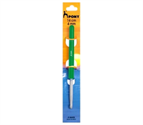 Aluminium Crochet Hook with Plastic Handle - 14cm x 4.00mm