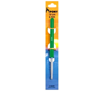 Aluminium Crochet Hook with Plastic Handle - 14cm x 6.00mm