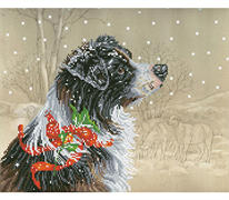 DIAMOND DOTZ - Christmas Collie - 50.5 x 40.7cm (19.8 x 16 in)