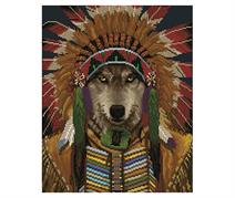 DIAMOND DOTZ - Wolf Spirit Chief - 50.00 x 40.00cm