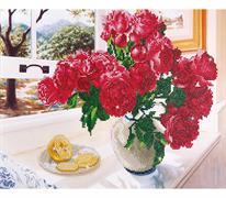 Diamond Dotz Roses by the Window 57 x 49cm (22.4 x 19.3in)