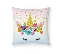 DIAMOND DOTZ - Flower Crown Mini Pillow - 18 x 18cm (7 x 7in)