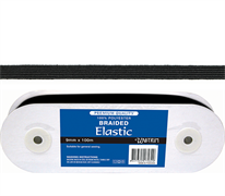 Elastic Premium Braided - 6mm Black