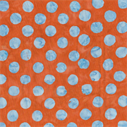 Pom Poms and Streamers Batiks - Orange & Baby Blue