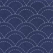 Sashiko Navy Cloth - Waves