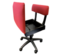 Horn Limited Edition Gaslift Sewing Chair Red Rose