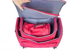 Horn Trolley Bag Trio - Cherry Red