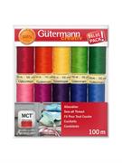 Gutermann Sewing Thread Set - Sew All 100m 10 Reels - Brights