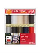 Gutermann Sewing Thread Set - Sew All 100m 10 Reels - Basics