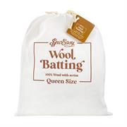 SEW EASY BATTING - Batting  100% Wool 125Gsm With Scrim - queen 213 x 254cm