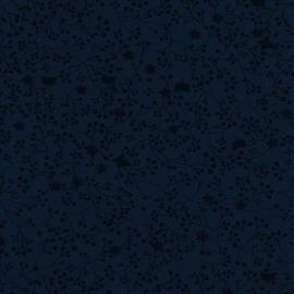Quilt Backing - Flutter Quilt Backing Fabric - 280 Width Printed - Dark Navy
