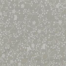 Quilt Backing - Flutter Quilt Backing Fabric - 280 Width Printed - White on Grey