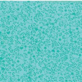 TRIPLE S - Flutter Quilt Backing Fabric - 280Cm Width Printed - aqua blue
