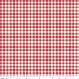 Riley Blake Printed Cotton - Gingham Red