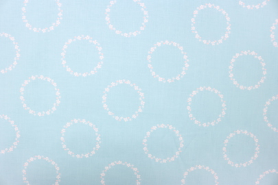 Riley Blake Printed Cotton - Daisy Rings Aqua 112cm