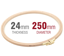 Embroidery Hoop - Wooden Screwed 24mm beechwood 10"/250mm