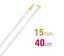 Addi Knitting Needle 40Cm X 15.00Mm - champagne/gold glitter
