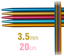 Addi Colibri Double-Pointed Needles 20CM X 3.50MM