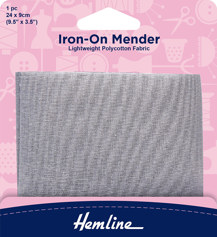 HEMLINE HANGSELL - Iron-On Mending Patch - light grey