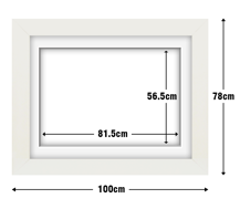 White Frame with White Mat Board DDF16.W565X815MW