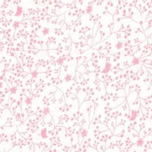 Quilt Backing - Flutter Quilt Backing Fabric - 280 Width Printed - Pink on White