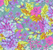 Tula Pink Untamed Quilt Backing - Hello Dahlia - COSMIC