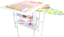 Horn - Emma Sewing and Cutting Table with Ironing Board - White (Flat Packed)