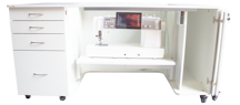 Horn - Tasman Electric Lift Sewing Cabinet/Table for Large Machines (Flat Packed)