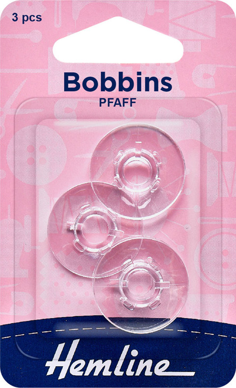 HEMLINE HANGSELL - Plastic Bobbins, Pfaff (3 pcs)